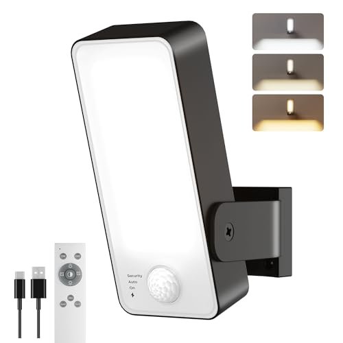 Motion Sensor Outdoor Wall Lights, 10000mAh Rechargeable...