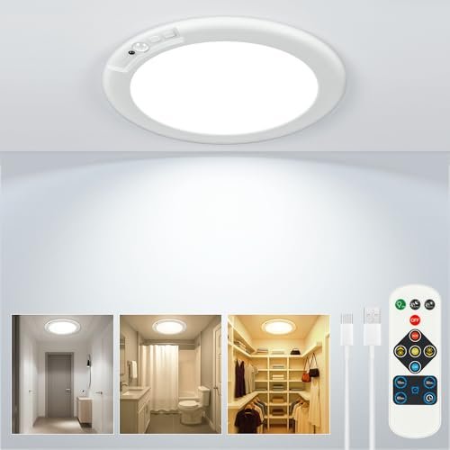 Wireless Closet Lights Motion Sensor Rechargeable Ceiling...