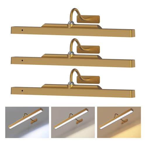 Picture Light Battery Rechargeable, 3Pack Picture Light...