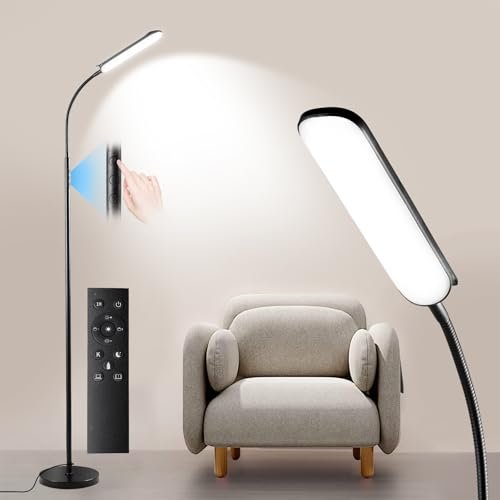 Yikuneng Dimmable LED Floor Lamp, Super Bright Reading Lamp