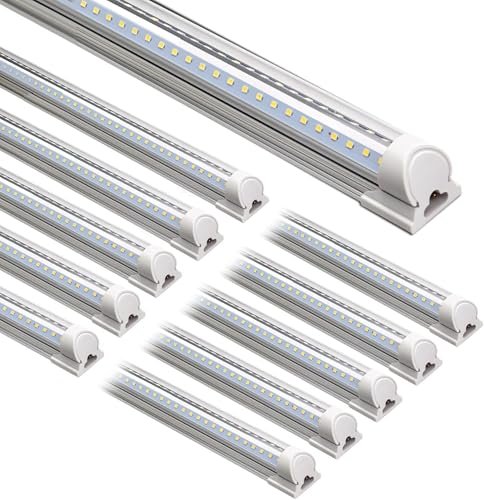 Barrina T8 LED Shop Lights 8FT, 72W High Output
