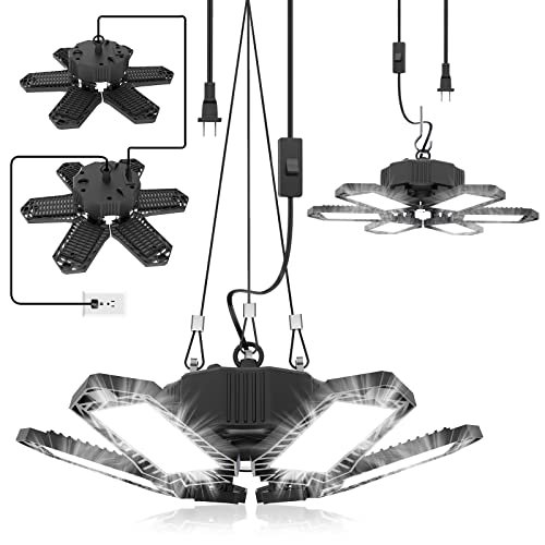 SEOBIOG 2 Pack Plug in Garage Light, 20000LM bright bay