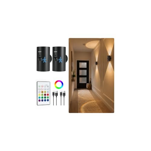 EZVALO Motion Sensor Wall Light, Rechargeable Wireless LED...