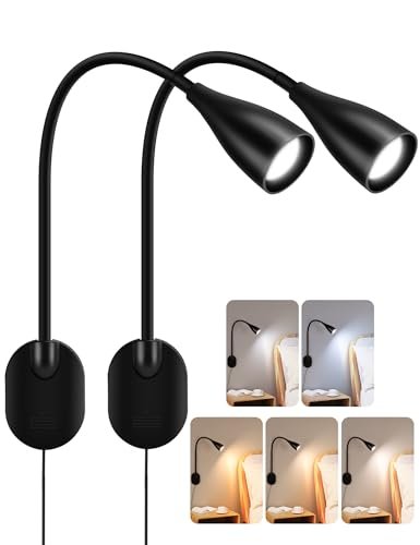 LiFMIRA Wall-Mounted LED Bedside Reading Light USB Charging