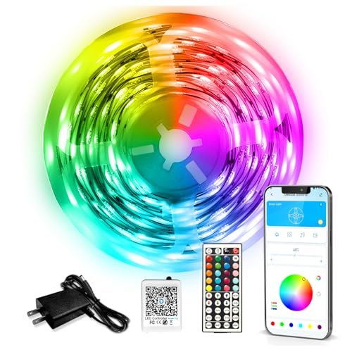 DAYBETTER LED Strip Lights 110ft 1Roll RGB Music Sync